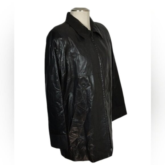 Leather Snake Print Vintage Jacket by Danier Size  Womens Small Lined Oversized - Picture 6 of 10